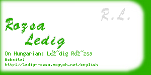 rozsa ledig business card